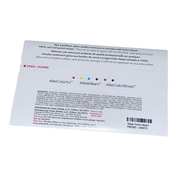 Color Street THINK YOU’RE SLICK Blue & Purple Ombré Glitter Paint Swirl Set - Picture 4 of 8